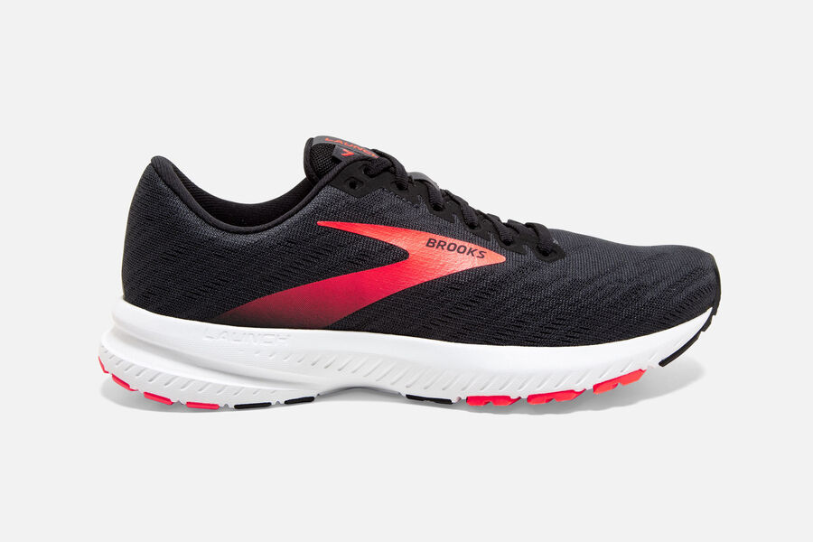 Zapatillas Running Brooks Launch 7 Hombre Negras/Coral España XRHC39754
